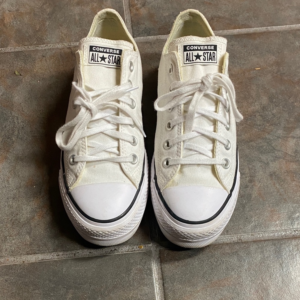Converse White Canvas Sneakers